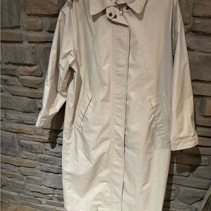 VINTAGE EDDIE BAUER Elegant Cream Women's TRENCH Coat SMALL PETITE